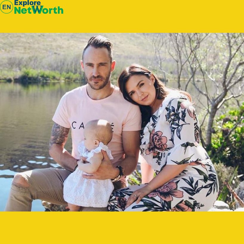 Faf Du Plessis With His Wife and Daughter